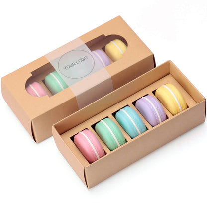 Pack of 5 Colorful Fruit Flavors Mini Macaron Shaped Lip Balm, Lip Balm Set, P114