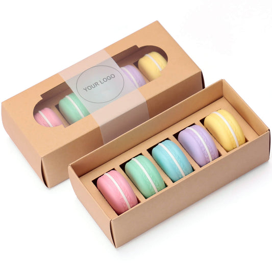 Pack of 5 Colorful Fruit Flavors Mini Macaron Shaped Lip Balm, Lip Balm Set, P114