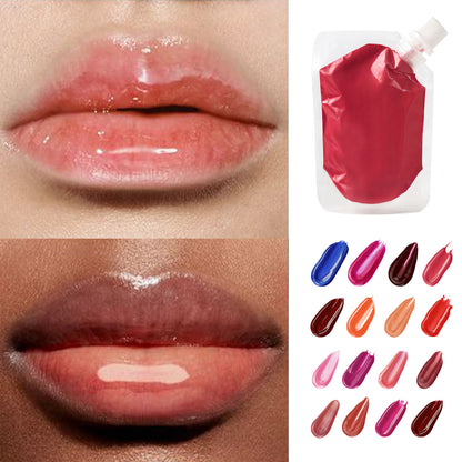 Wholesale Lip Gloss Base – 80 Color Options in Matte, Shimmer, and Gloss, Bulk DIY 50ml