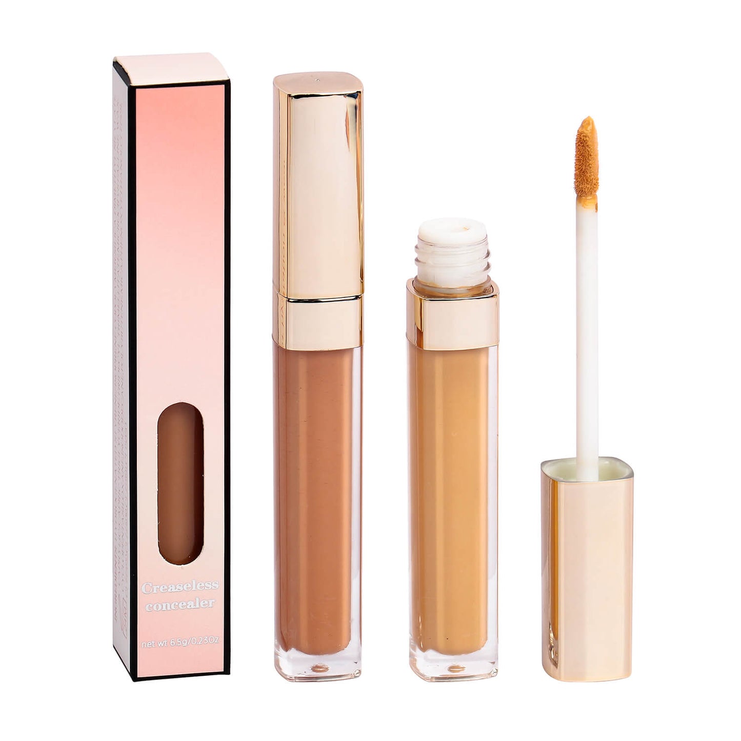 High-Quality Liquid Concealer with Sleek Golden and Rose Gold Design, P44