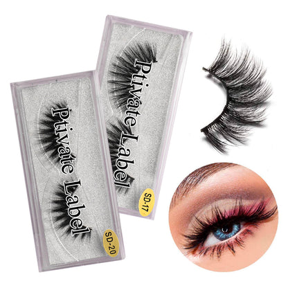 13-20mm Faux Mink Eyelashes, Custom Logo Eyelashes, SD