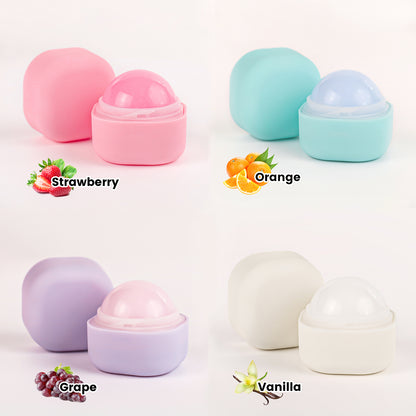 4 Fruit Flavors Cute Lip Balm,P125 (Frosted Suface)