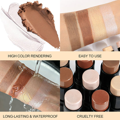 4 Colors Cream Contour Stick, Bronzer Highlighter Contour, VP19