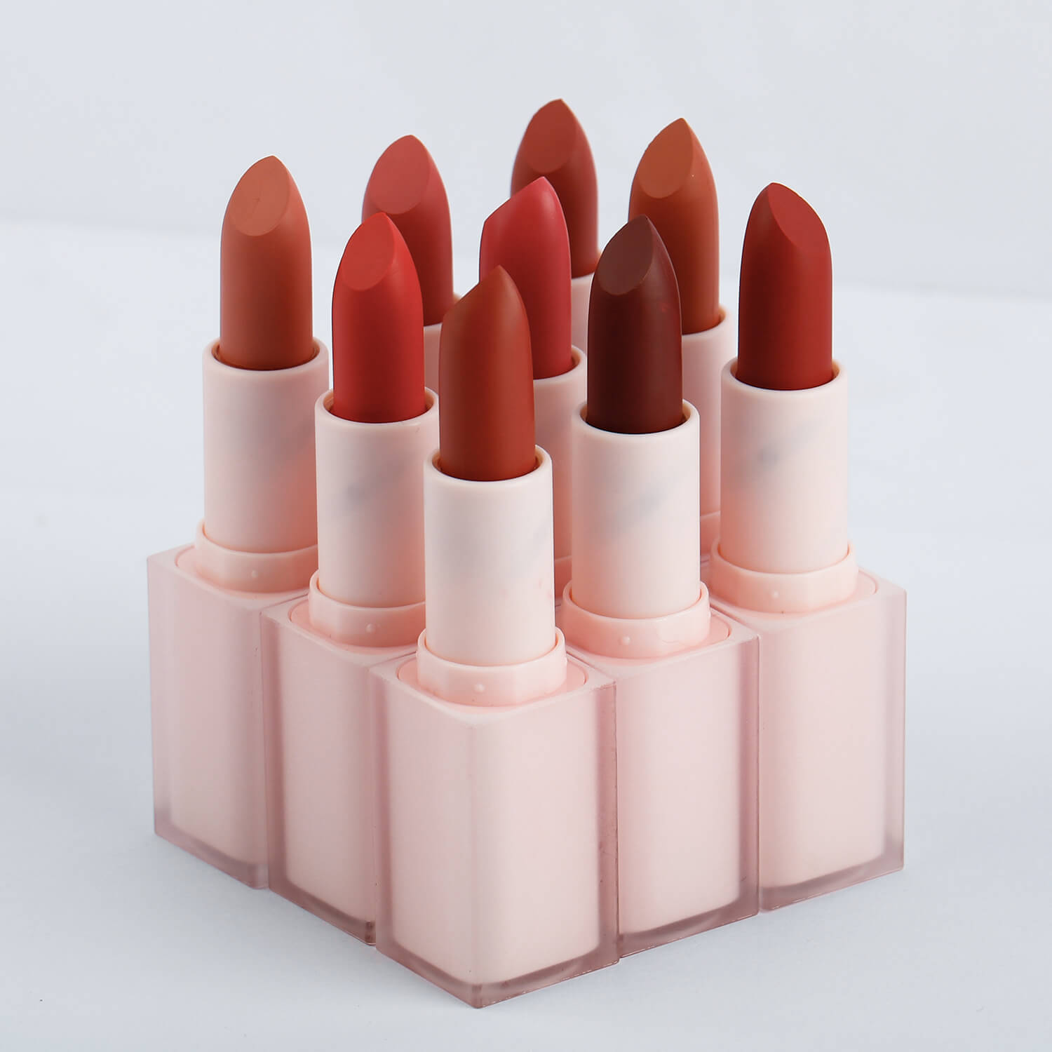 Square Pink Frosted Lipstick With A Translucent Shell, P218