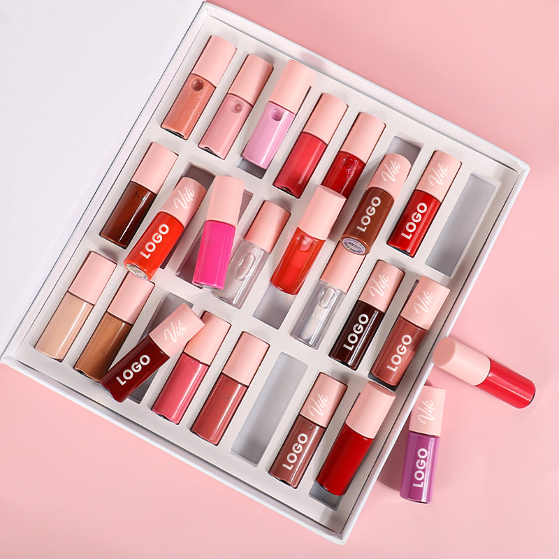 24pcs/set, Matte/Shine Lip Gloss Set, P119 Set