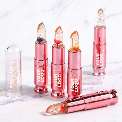 Crystal Flower Lipstick, Nutritious Lip Balm Lips Moisturizer, P204