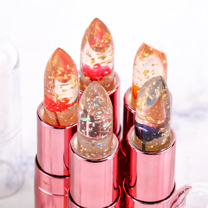 Crystal Flower Lipstick, Nutritious Lip Balm Lips Moisturizer, P204