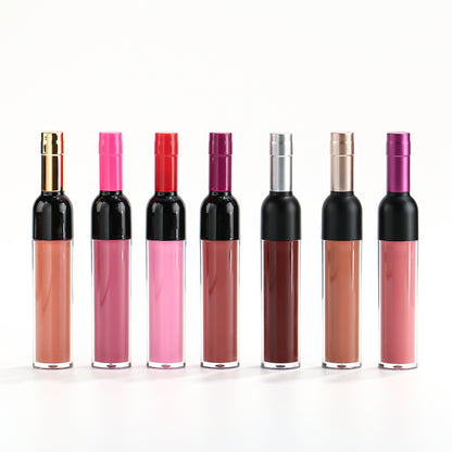 Elegant Wine Bottle Lip Gloss with Assorted Colors