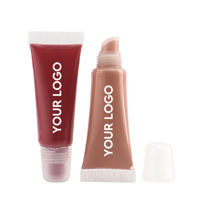 Portable 10ml Soft Tube with Gold Lid and Transparent Lip Gloss, P60, P84