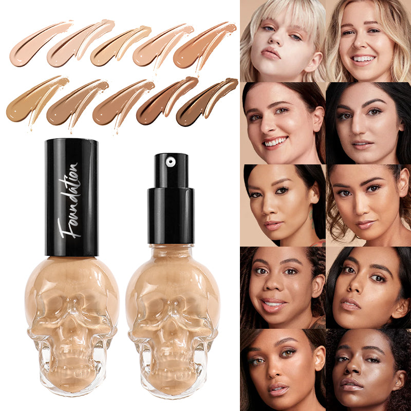 Gothic Elegance, Long-lasting Matte Foundation in Skull-Shaped Glass Bottle, VP20