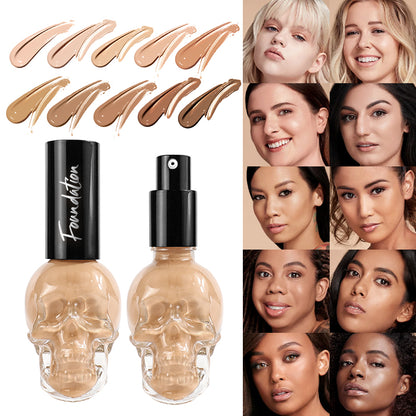 Gothic Elegance, Long-lasting Matte Foundation in Skull-Shaped Glass Bottle, VP20