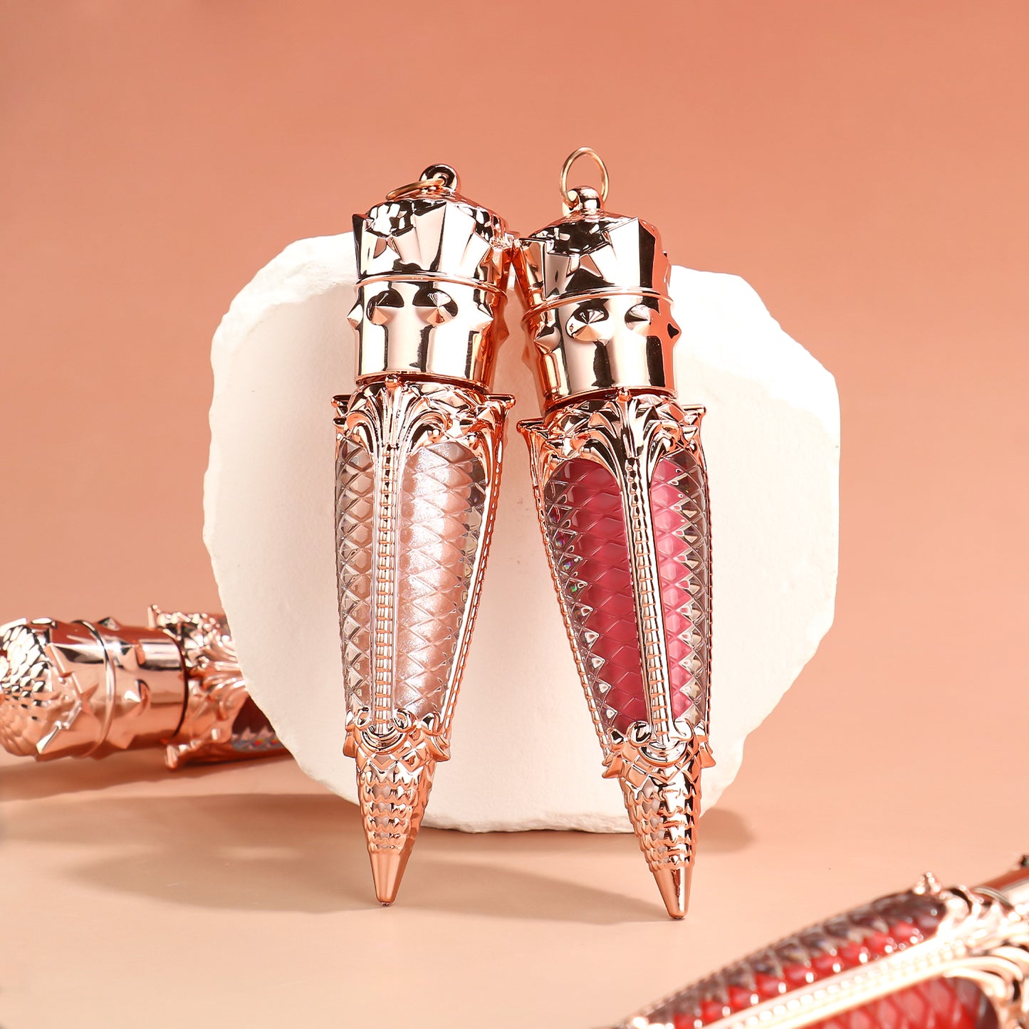 Elegant Queen's Scepter Lip Gloss with Vintage Luxurious Cone-Shaped Design, P79