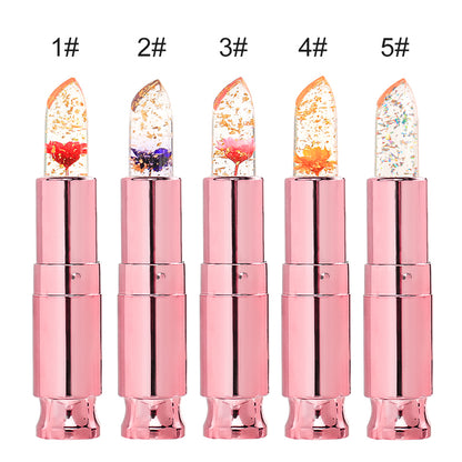 Crystal Flower Lipstick, Nutritious Lip Balm Lips Moisturizer, P204