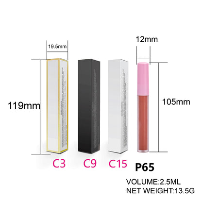 Pink Cap Lip Gloss with Frosted Tube and Slightly Raised Cap Lip Gloss, P65