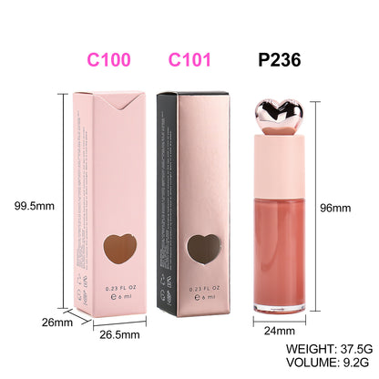 Adorable Heart Cap Lip Gloss, Stylish Gloss with Heart Accent, P236