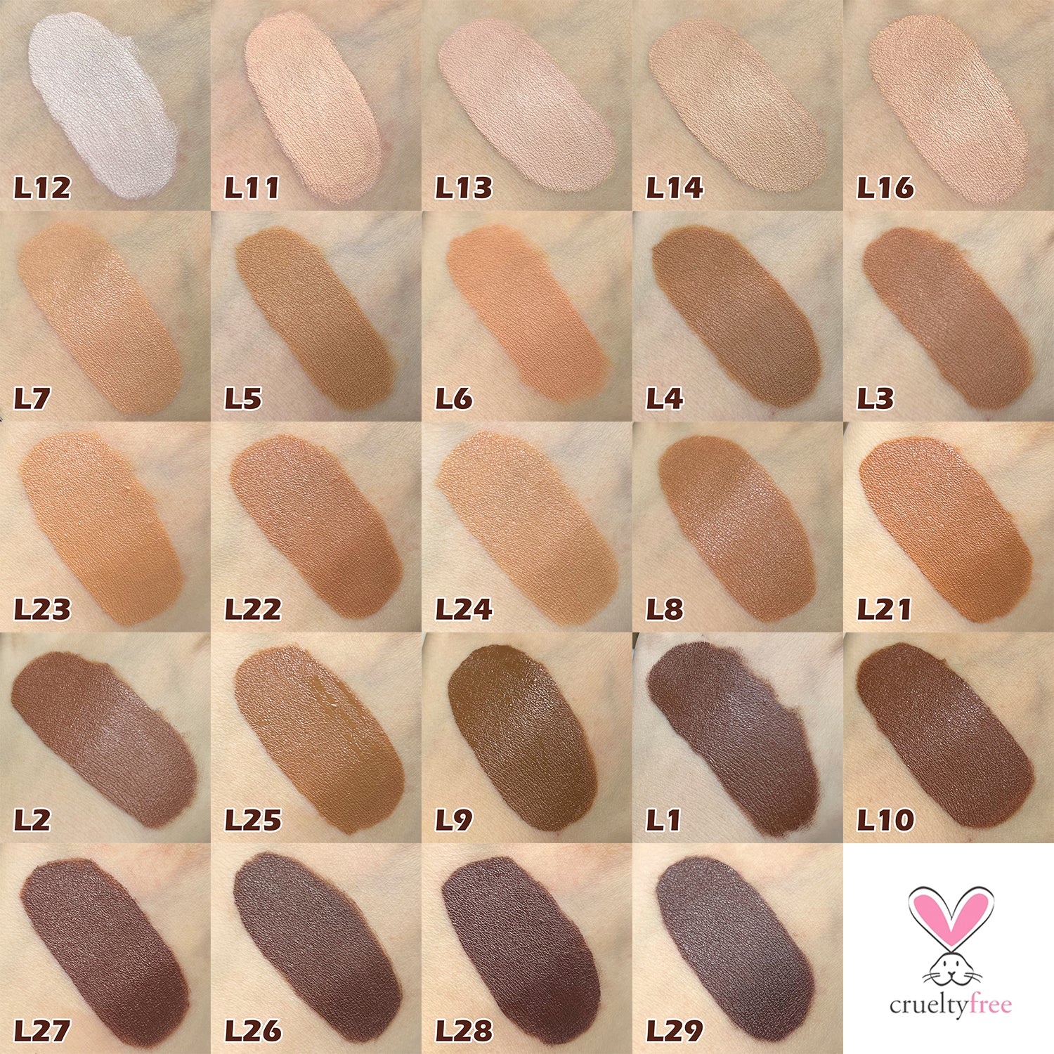 Foundation Formula, 24 Matte Colors Available