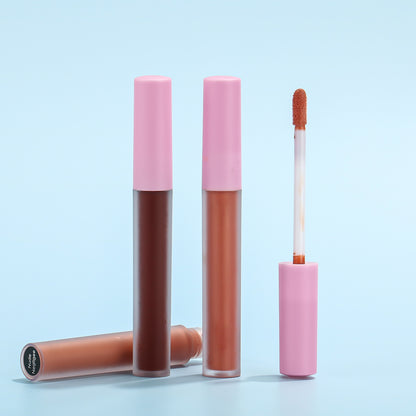 Pink Cap Lip Gloss with Frosted Tube and Slightly Raised Cap Lip Gloss, P65