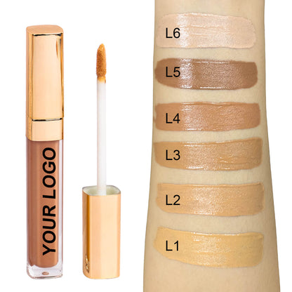 High-Quality Liquid Concealer with Sleek Golden and Rose Gold Design, P44