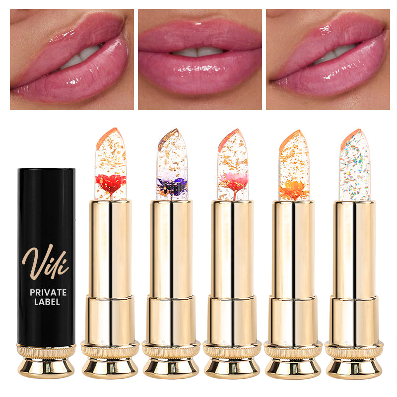 Magical Mood Temperature PH Control Lip Balm, Flower Jelly Color Changing Lipstick, VP07