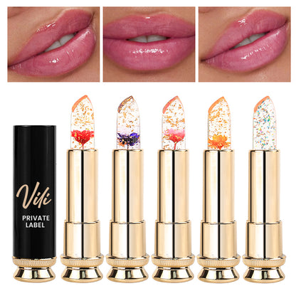 Magical Mood Temperature PH Control Lip Balm, Flower Jelly Color Changing Lipstick, VP07