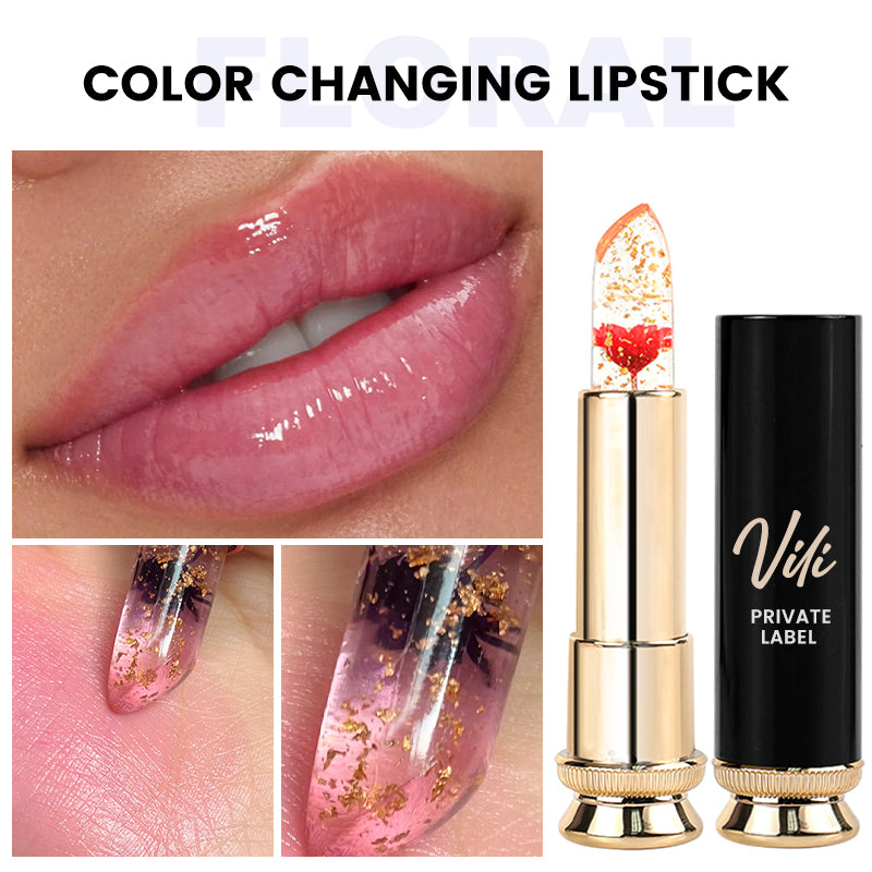 Magical Mood Temperature PH Control Lip Balm, Flower Jelly Color Changing Lipstick, VP07