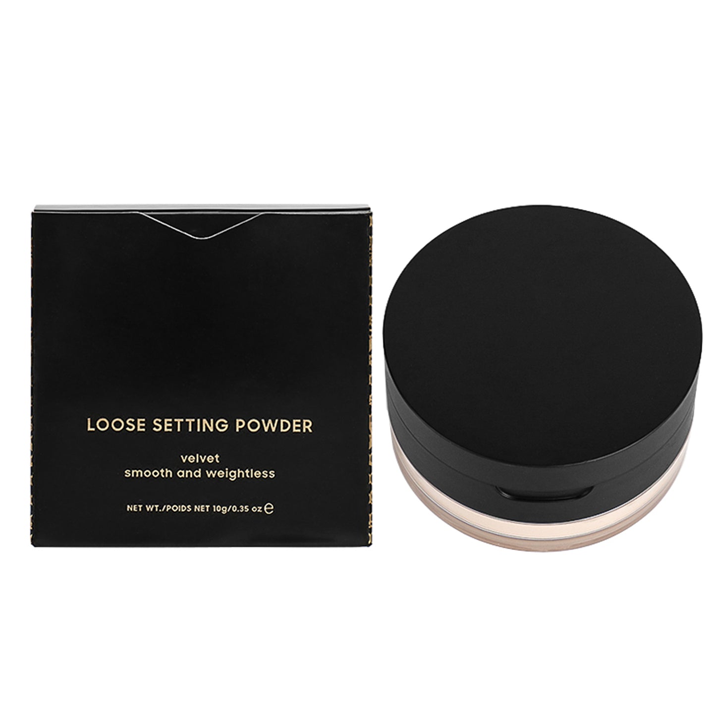 Silken Matte Finish Powder with Applicator Puff, Loose Setting Powder, 6 Colors, VP10