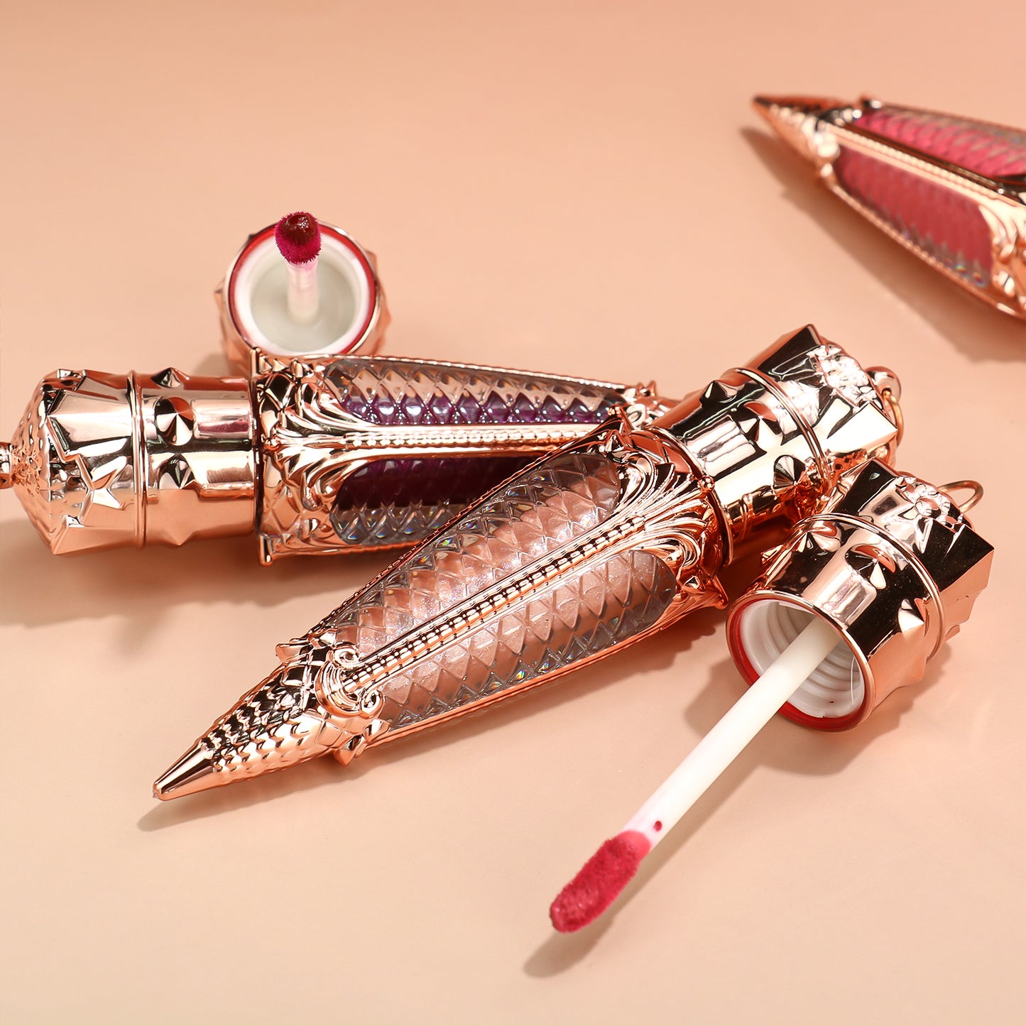 Elegant Queen's Scepter Lip Gloss with Vintage Luxurious Cone-Shaped Design, P79