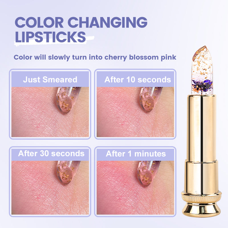 Magical Mood Temperature PH Control Lip Balm, Flower Jelly Color Changing Lipstick, VP07