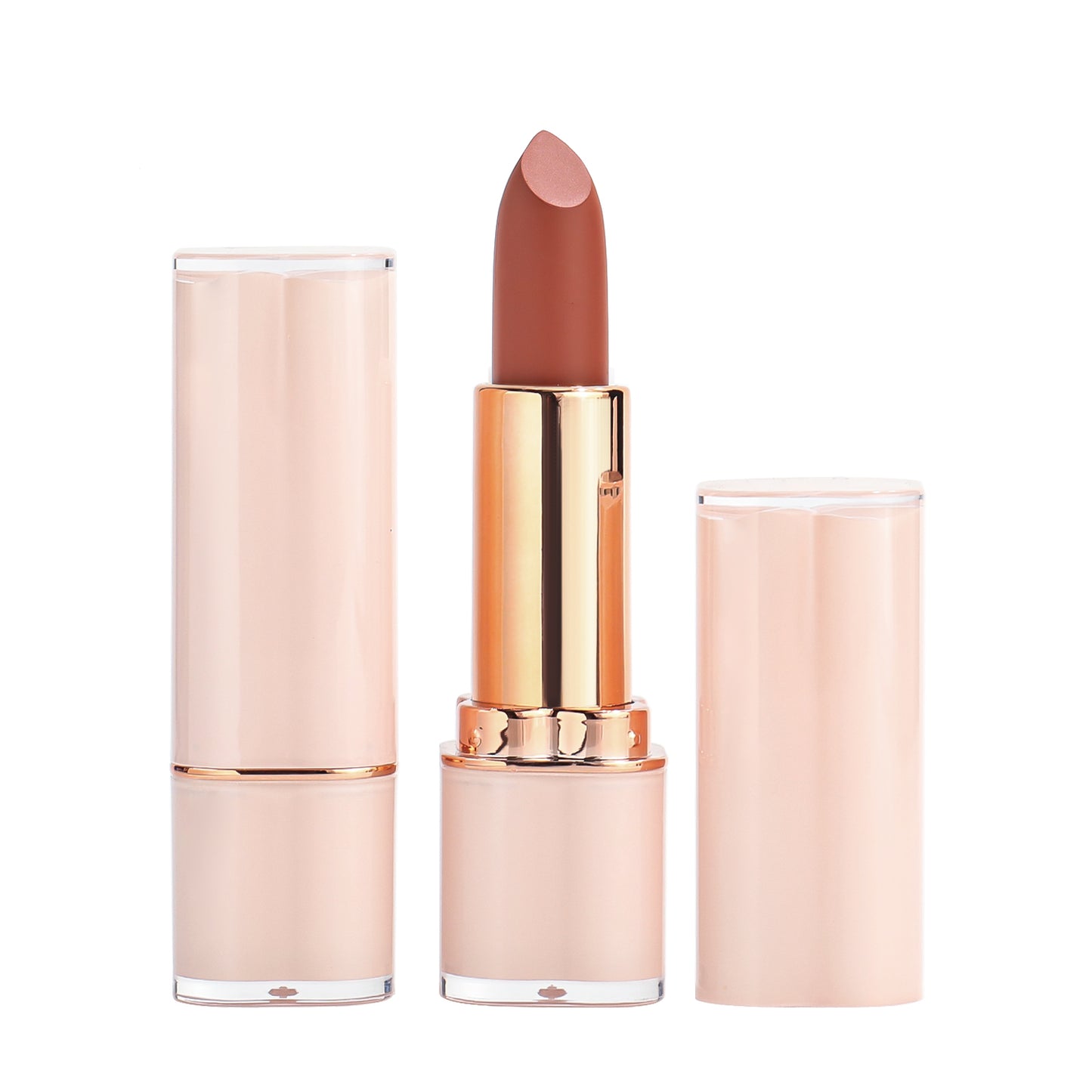 Elegant Nude Lipstick with Distinct Clover Decor, P235