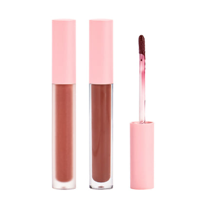 Pink Cap Lip Gloss with Frosted and Clear Round Tubes Lip Gloss, P63, P88