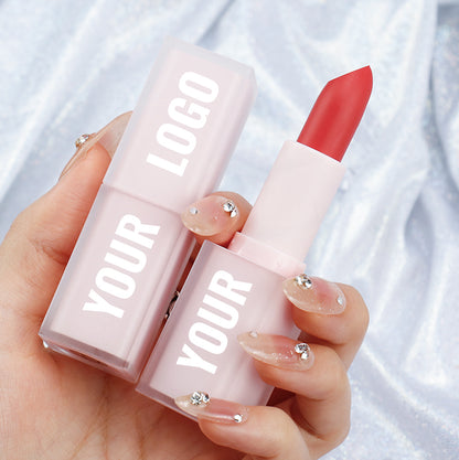 Square Pink Frosted Lipstick With A Translucent Shell, P218