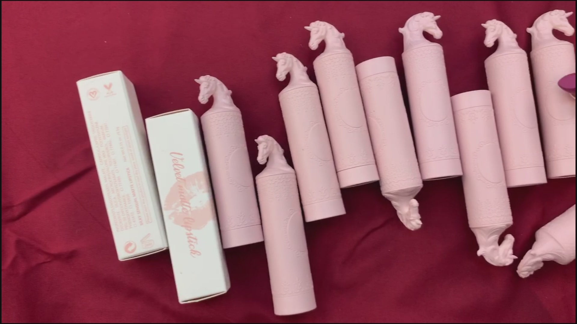 Pink and Gray Unicorn Shaped Lipstick, P192, P192-1