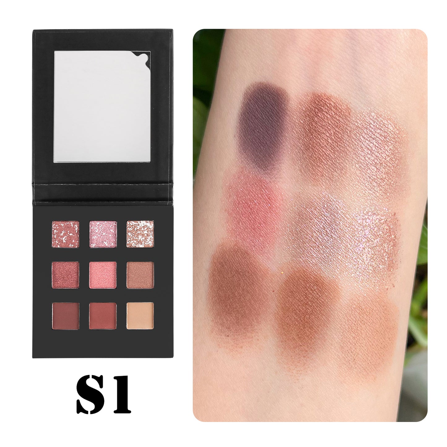 Black and White Packaging - 32-Color 9-Pan Eye Shadow Palette