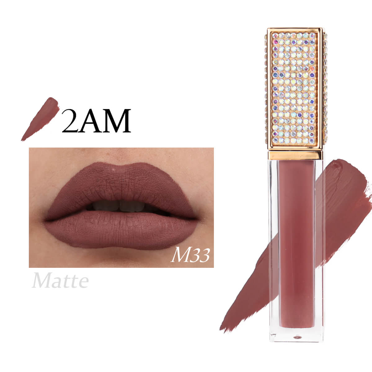 Shinestone Cap Glitter Lip Gloss, P188