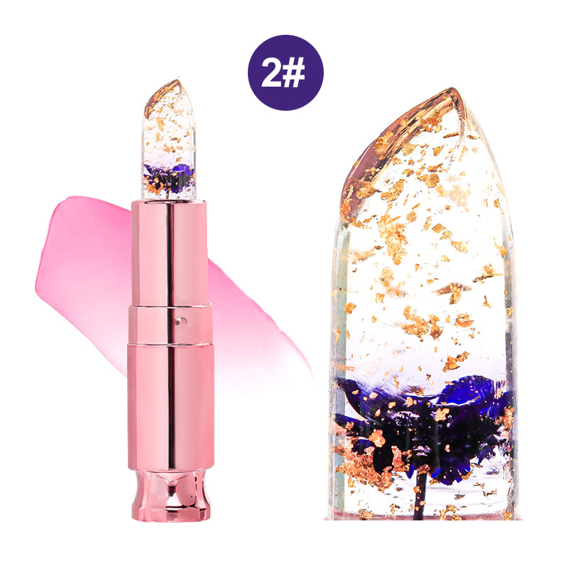 Crystal Flower Lipstick, Nutritious Lip Balm Lips Moisturizer, P204