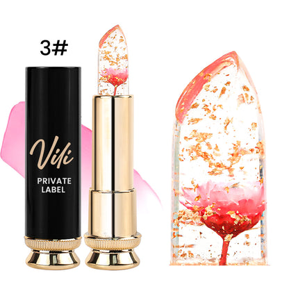 Magical Mood Temperature PH Control Lip Balm, Flower Jelly Color Changing Lipstick, VP07