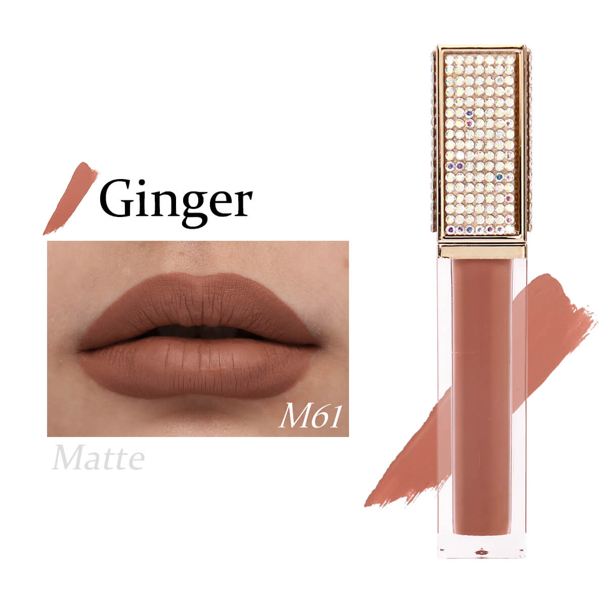 Shinestone Cap Glitter Lip Gloss, P188