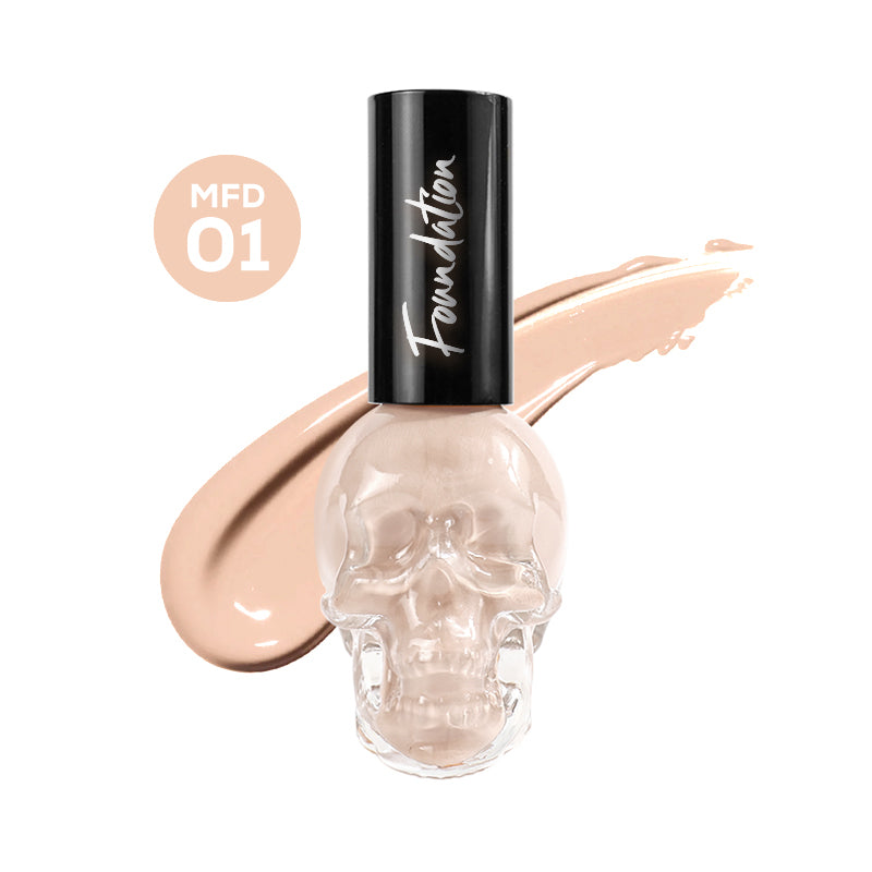 Gothic Elegance, Long-lasting Matte Foundation in Skull-Shaped Glass Bottle, VP20