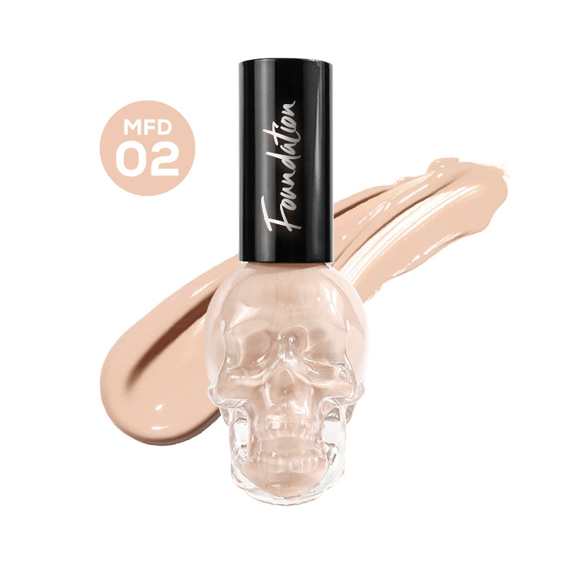 Gothic Elegance, Long-lasting Matte Foundation in Skull-Shaped Glass Bottle, VP20