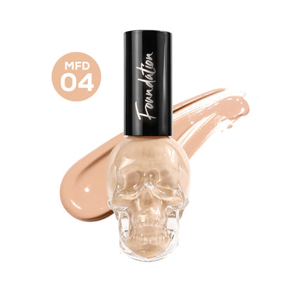 Gothic Elegance, Long-lasting Matte Foundation in Skull-Shaped Glass Bottle, VP20