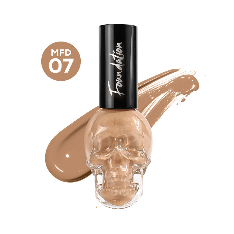 Gothic Elegance, Long-lasting Matte Foundation in Skull-Shaped Glass Bottle, VP20