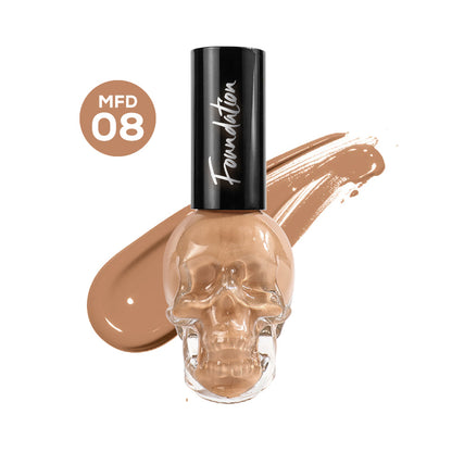 Gothic Elegance, Long-lasting Matte Foundation in Skull-Shaped Glass Bottle, VP20