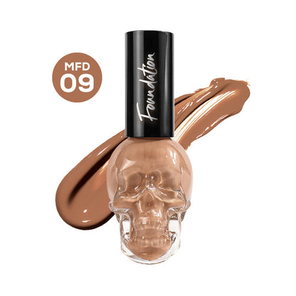 Gothic Elegance, Long-lasting Matte Foundation in Skull-Shaped Glass Bottle, VP20