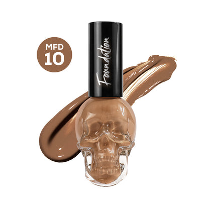 Gothic Elegance, Long-lasting Matte Foundation in Skull-Shaped Glass Bottle, VP20