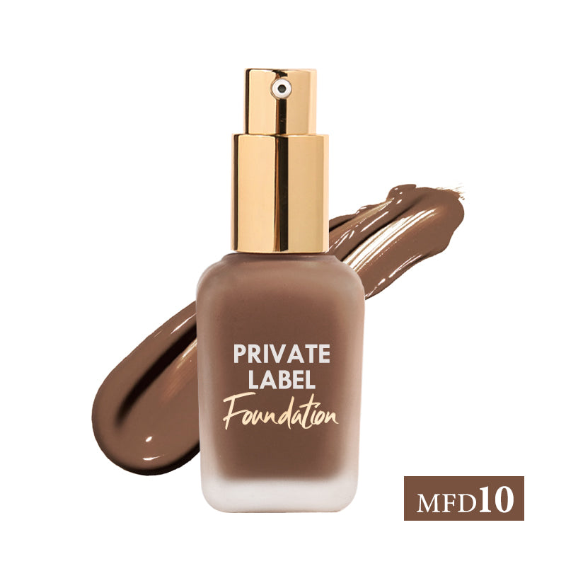 Exquisite Foundation Fluid in Luxurious Frosted Glass Bottle with Gold Lid, VP12