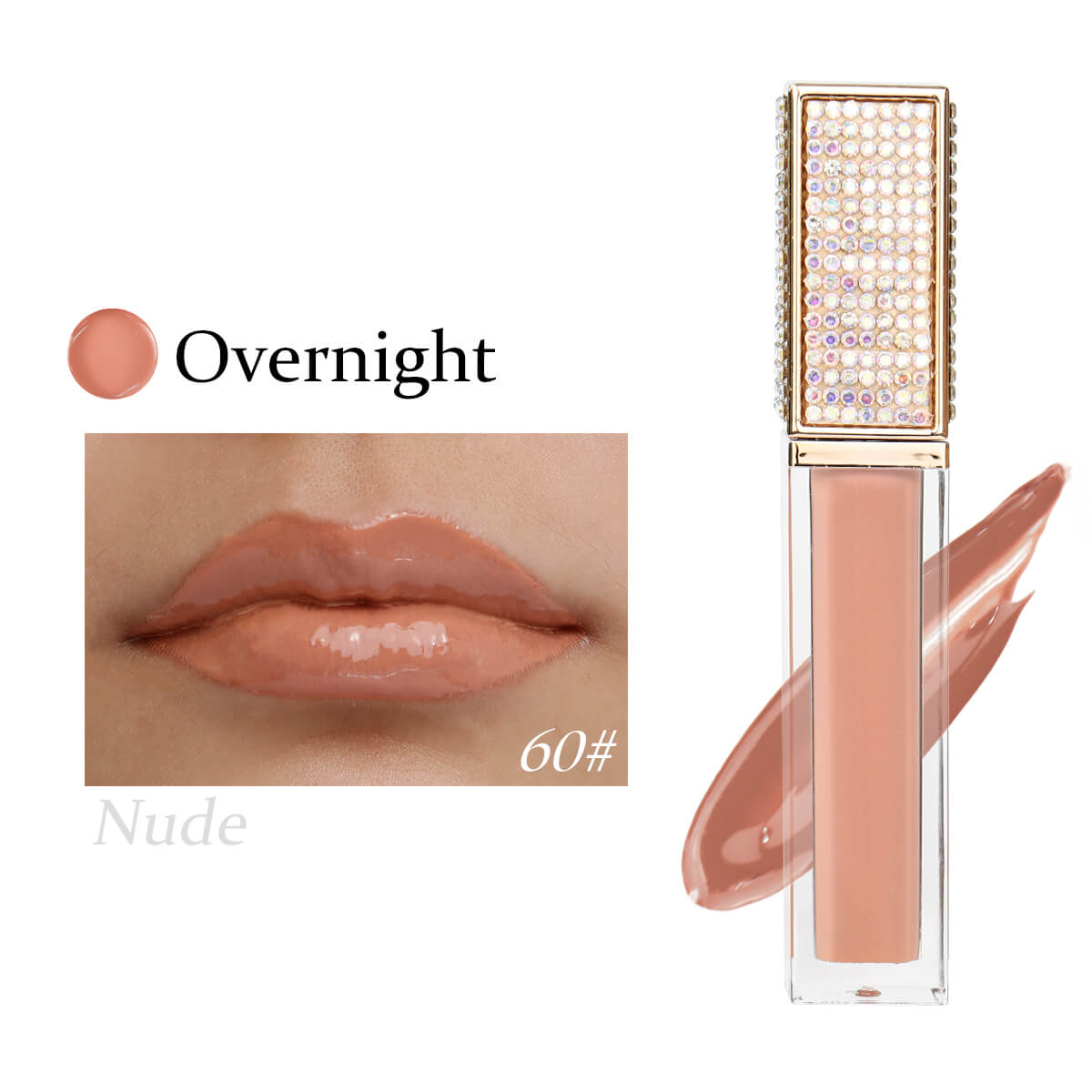 Shinestone Cap Glitter Lip Gloss, P188