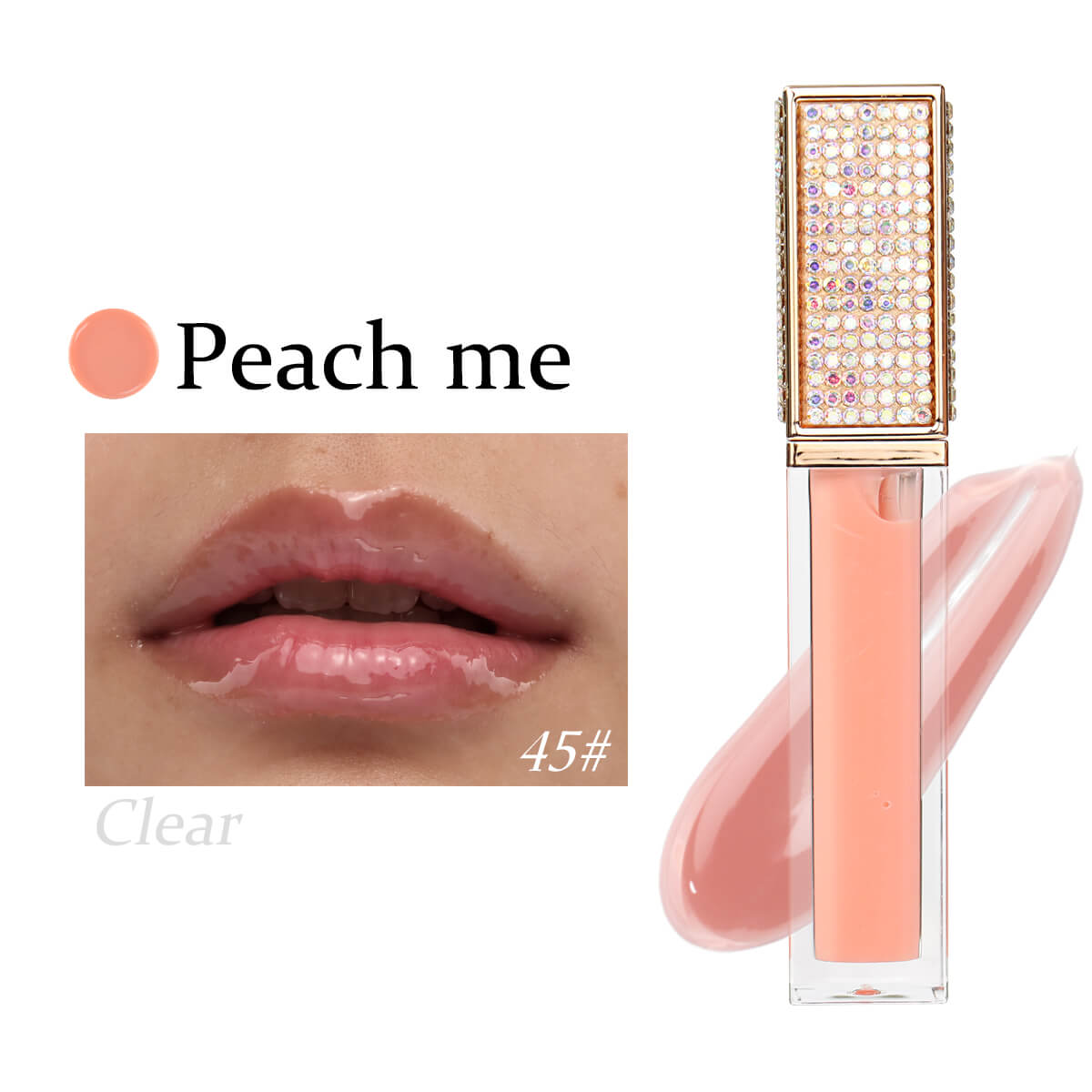 Shinestone Cap Glitter Lip Gloss, P188