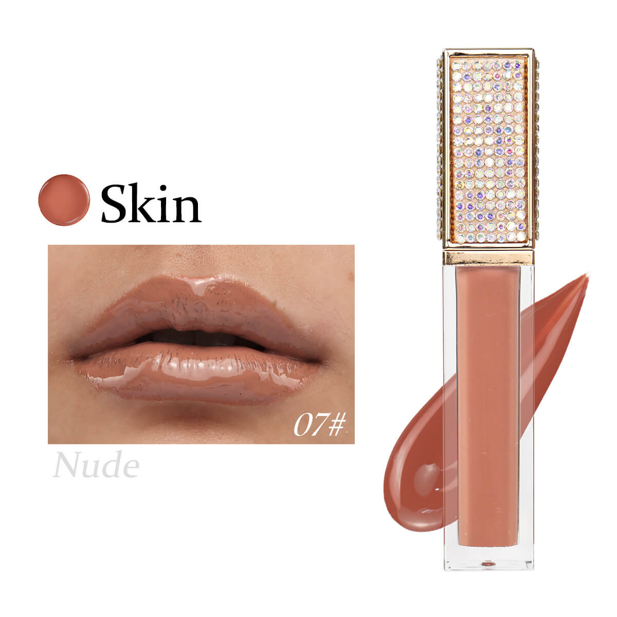 Shinestone Cap Glitter Lip Gloss, P188