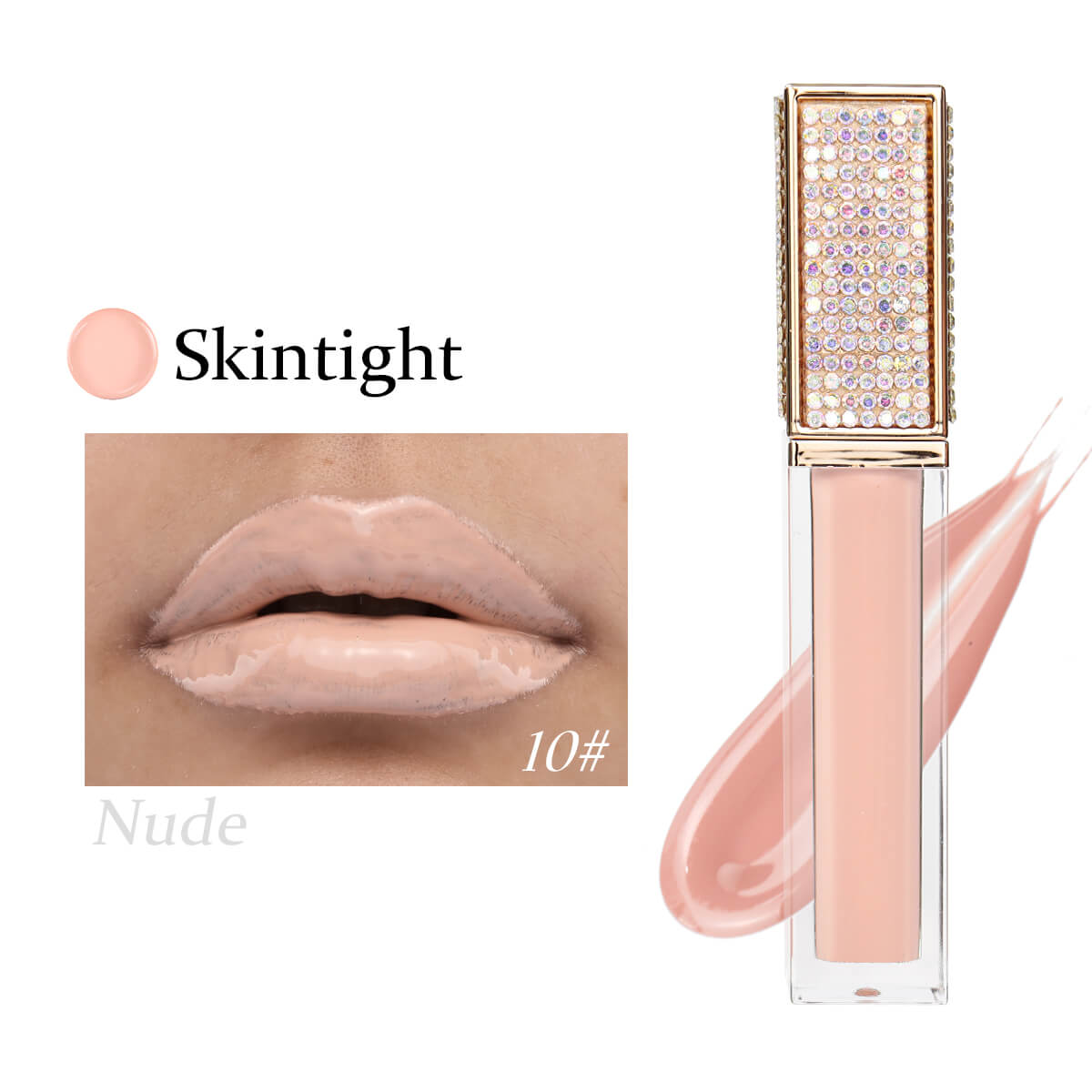 Shinestone Cap Glitter Lip Gloss, P188