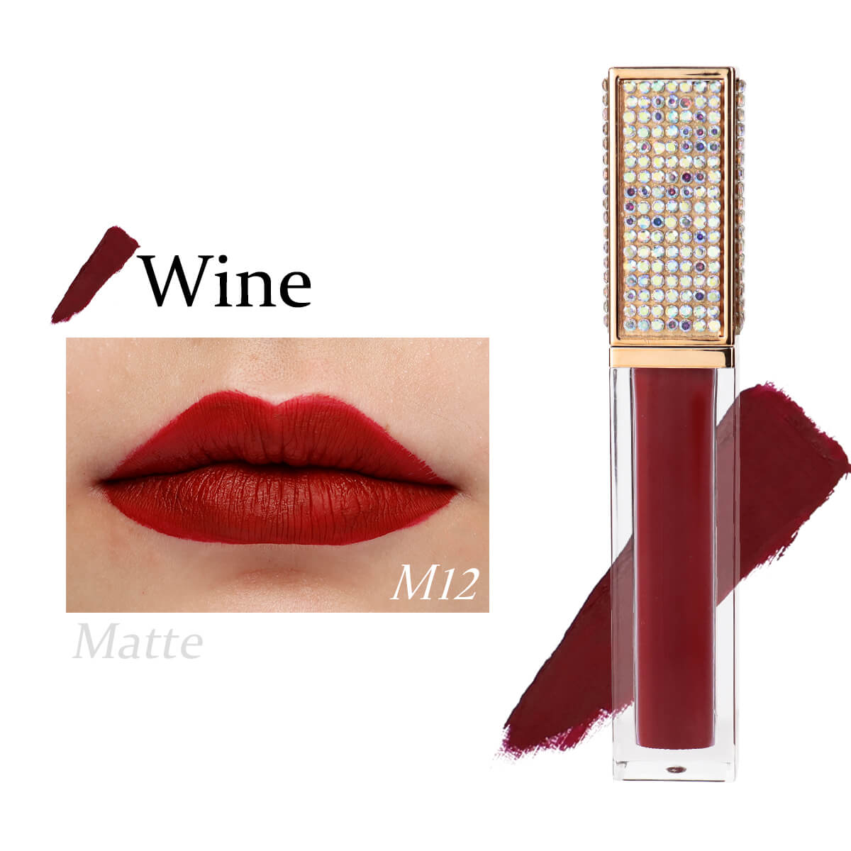 Shinestone Cap Glitter Lip Gloss, P188